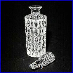 1 (One) VINTAGE GORHAM OLIVE CUT Frosted Cut Crystal Decanter MCM DISCONTINUED