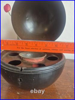 100lb Strong MCM 1950s Kettlebell Liquor Set Shot Glass Decanter Travel VTG