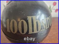 100lb Strong MCM 1950s Kettlebell Liquor Set Shot Glass Decanter Travel VTG
