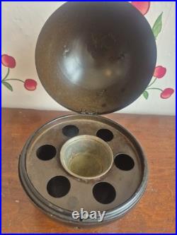 100lb Strong MCM 1950s Kettlebell Liquor Set Shot Glass Decanter Travel VTG