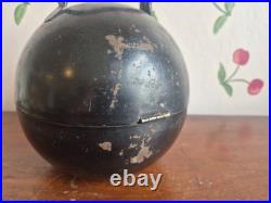 100lb Strong MCM 1950s Kettlebell Liquor Set Shot Glass Decanter Travel VTG