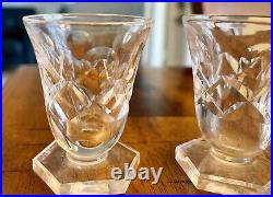 19 pc Vtg Barware Decanter grape vine etched crystal Cordial/liquor/Shot Glasses