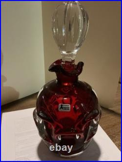 1960's Genuine Vintage Swedish Ruby Red Art Glass Decanter