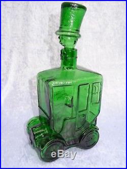 1960's Set of Bessi Vintage Car & Man With Top Hat Genie Style Decanter Bottles