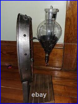 1960s Vintage ENORM Large Wall Mount Faux Cask Glass Trigger Wine Booze Decanter