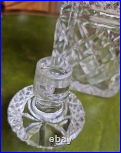 1963 Vintage Glass Decanter Silver Hallmark, Preece Willis Ombersley 1963 London