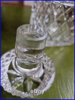 1963 Vintage Glass Decanter Silver Hallmark, Preece Willis Ombersley 1963 London