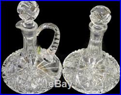 2 Vintage Waterford Crystal Captain's Decanters Magnificent and Flawless