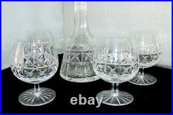4 Waterford Kylemore Brandy Glasses With Matching Decanter Vintage Irish Crystal