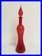 55-5cm-Vintage-Italian-Red-Hand-Blown-Hour-Glass-Optical-Genie-Bottle-Decanter-01-ursy