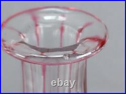 Antique Baccarat Cranberry Cut to Clear Lagny #177 16 5/8 Inch Decanter C. 1916