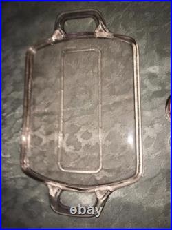 Antique RARE Vintage PINK Bar 8pc Set DECANTER 6 Shot Glass & UNDER TRAY Elegant