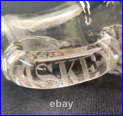 Antique SandwichAntique Circa 1820's Etched Glass Hand Blown Whiskey Decanter