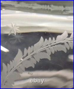 Antique SandwichAntique Circa 1820's Etched Glass Hand Blown Whiskey Decanter