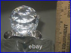 Antique/Vintage Crystal Glass Decanter Edwardian Hallmarked Silver Collar 10