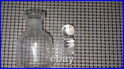 Antique Vintage Czech Coralene Red Glass Egg Tantalus Decanter Peacock Communion