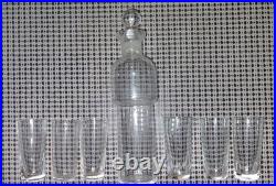 Antique Vintage Czech Coralene Red Glass Egg Tantalus Decanter Peacock Communion