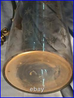 Antique/Vintage Hand Blown Cut Glass Claret Jug Bacchus Spout