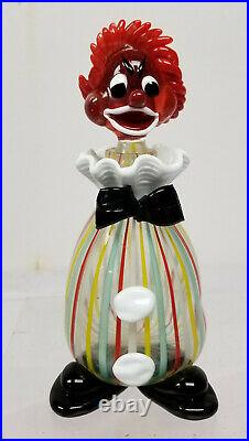 Antique Vintage Italian Murano Venini Art Glass Decanter Perfume Bottle Clown