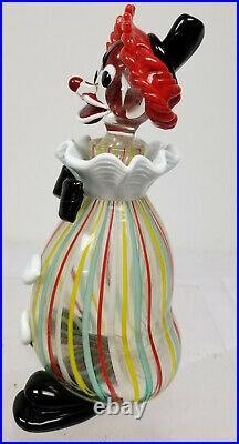 Antique Vintage Italian Murano Venini Art Glass Decanter Perfume Bottle Clown