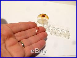 Antique Vintage Miniature Dolls House Decanter & Wine Glasses Clear Glass Fab