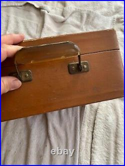 Antique Vintage Travel Case with Decanters and Cups