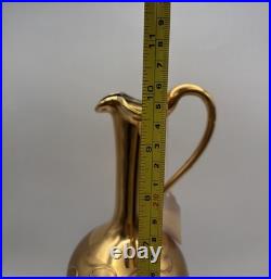 Art Deco Bohemia Glass Decanter with Stopper Czech Republic Vintage 9.8