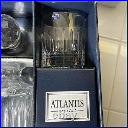 Atlantis DOSCHESTER-Crystal-5pc Whiskey Set#A1103504-Portugal-Vintage-RARE? -RTRD