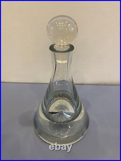 BEAUTIFUL VTG Studio Nova Star Trek Glass Decanter WithGlasses SET(3) #27 12.5H