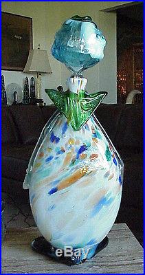 BIG 16 Vintage Mid Century Italian MURANO Glass CLOWN DECANTER Bottle Italy
