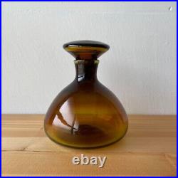 BLENKO Vintage Mid-Century Art Glass Decanter with matching stopper Col. Amber