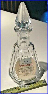 Baccarat Courvoisier Crystal Glass Decanter Bottle Cognac Brandy NapoleonVNTG