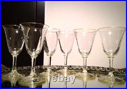 Baccarat Decanter & Glass 6 Sets Extremely Rare Gold Color Old Baccarat Vintage