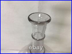 Bb62 Vintage Antique Circa 19th Century Crystal Clear Glass Decanter