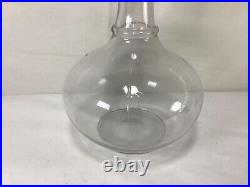 Bb62 Vintage Antique Circa 19th Century Crystal Clear Glass Decanter