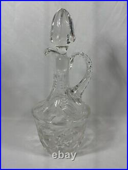 Beautiful Vintage Crystal Glass Decanter Brand Unknown