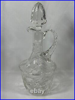 Beautiful Vintage Crystal Glass Decanter Brand Unknown