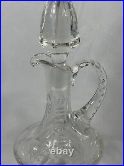 Beautiful Vintage Crystal Glass Decanter Brand Unknown