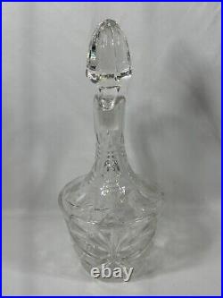 Beautiful Vintage Crystal Glass Decanter Brand Unknown