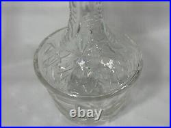 Beautiful Vintage Crystal Glass Decanter Brand Unknown