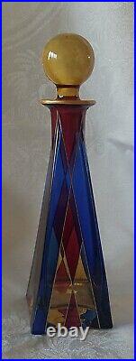 Beautiful Vintage Hand Painted Caroli Venezia Murano Glass Decanter 9 BEAUTIFUL