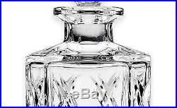 Bevel Hand Cut Crystal Glass Decanter Vintage Barware Whiskey Spirits Liquor Rum