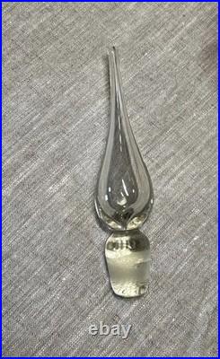 Bischoff Glass Copperette Decanter With Clear Flame-Tip Stopper Vintage MCM