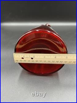 Blenko # 519 Glass Decanter Ruby Red Vintage Original Stopper Rare