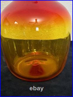Blenko 7521 Tangerine 1975 Americana Series Wagon Wheel Stopper