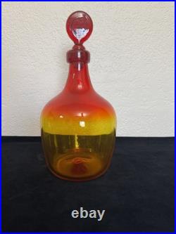 Blenko 7521 Tangerine 1975 Americana Series Wagon Wheel Stopper