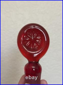 Blenko 7521 Tangerine 1975 Americana Series Wagon Wheel Stopper Blenko 7521 Tangerine 1975 Americana Series Wagon Wheel Stopper