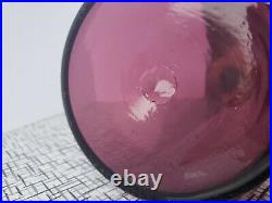 Blenko #920 Medium Amethyst Purple Glass Decanter Vase MCM Vintage Retro (clear)