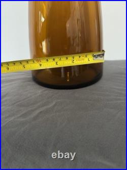 Blenko 920L Vintage Glass Decanter Amber Genie Bottle, 23 withsticker