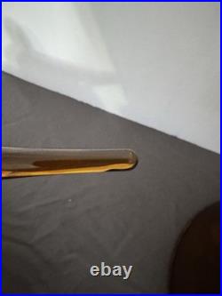 Blenko 920L Vintage Glass Decanter Amber Genie Bottle, 23 withsticker